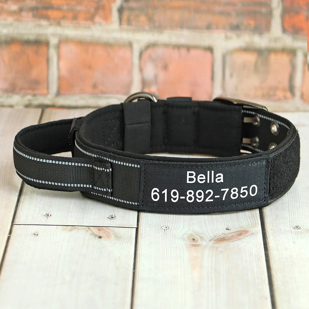 Military Tactical Dog Collar Personalized Strong Dog Training Collars With Handle Durable For Medium Large Dogs German Shepard