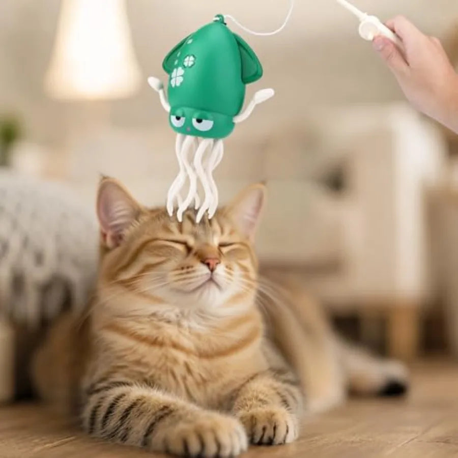 Interactive Cat Toys Octopus 2 Modes Dancing Octopus Cat Toy for Indoor Cats Crawling Squid Toy with Light sic for Small Medium