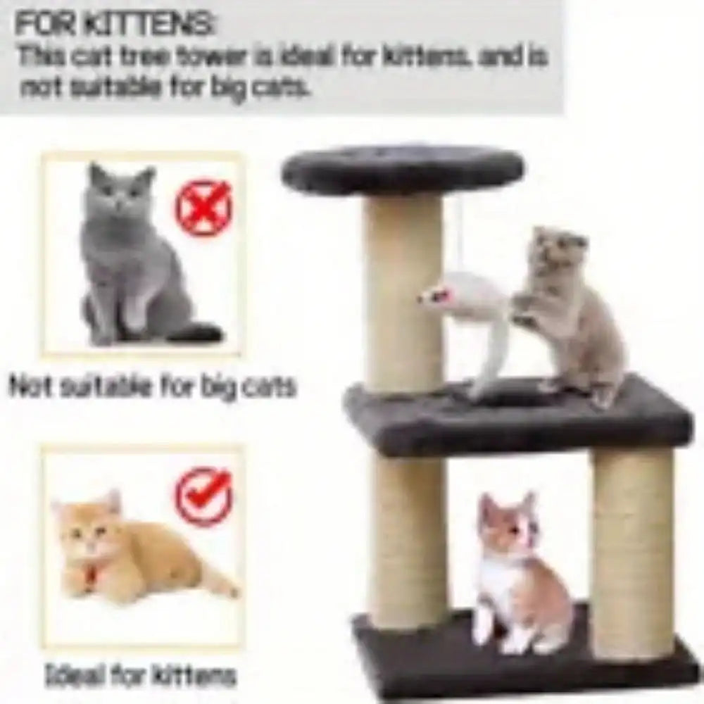 Cat scratch tree pillar indoor climbing activity center play house
