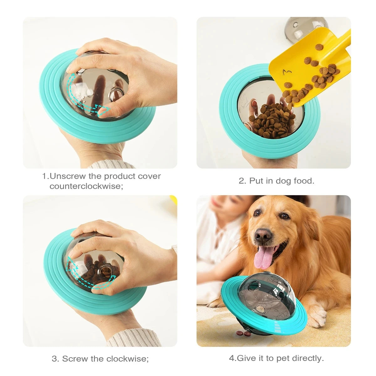 Interactive Dog Toy Treat Dispenser for Small Medium Large Dogs Cats Puppy Outdoor Training Pets Toys French Bulldog Supplies