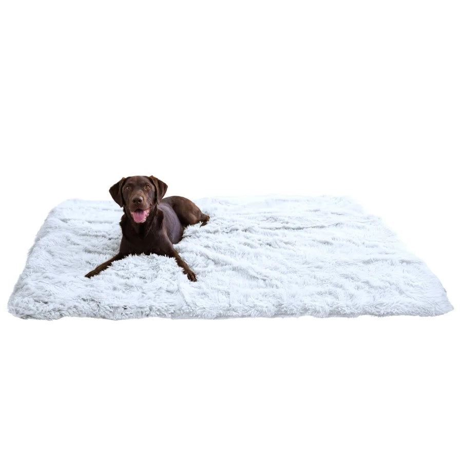 Calming Shag Cat and Dog Blanket with NonSkid Water Resistant Base for Pets Machine Washable