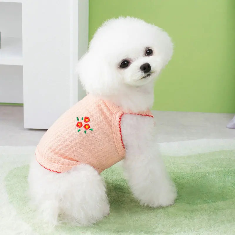 Pet Suspenders Puppy Clothes Thin Cooling Dog Summer Vest Small Dog Shirt Breathable Mesh Cat Clothing Chihuahua Bichon T Shirts