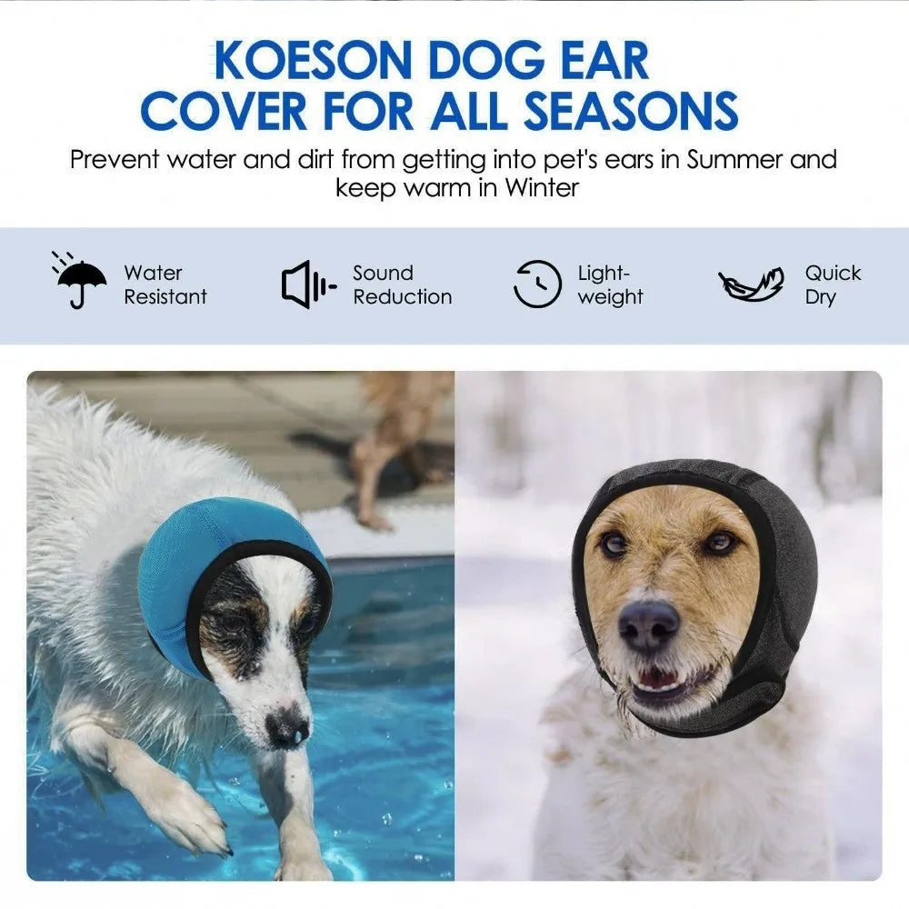 Noise Reduction Dog Ear Covers Anti-Noise Hearing Protection Pet Ear Muffs Adjustable Soft Warm Dog Calming Earmuff