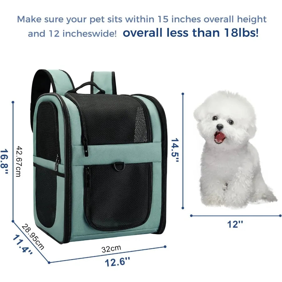 Ventilated and Padded Dog Cat Carrier Backpack