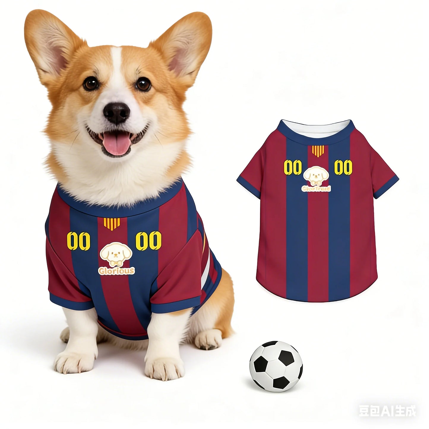 Dog Soccer Jersey Clothes Soft Breathable Polyester Tank Top Vest for Puppy Cats Sport Training Football Team Style T-Shirt