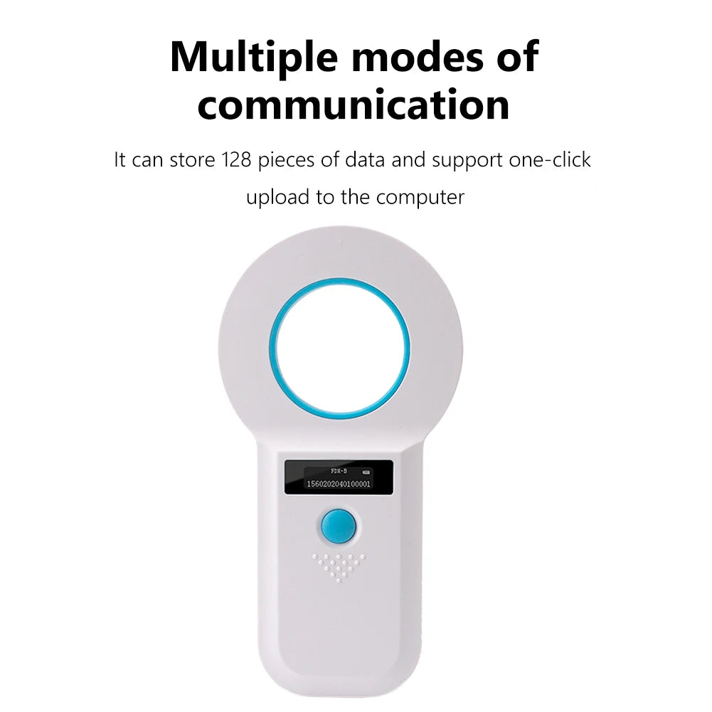 Pet Chip Scanner Rfid Pet Certificate Handheld Card Reader Rfid Farm Animal Ear Tag Acquisition Identification Device