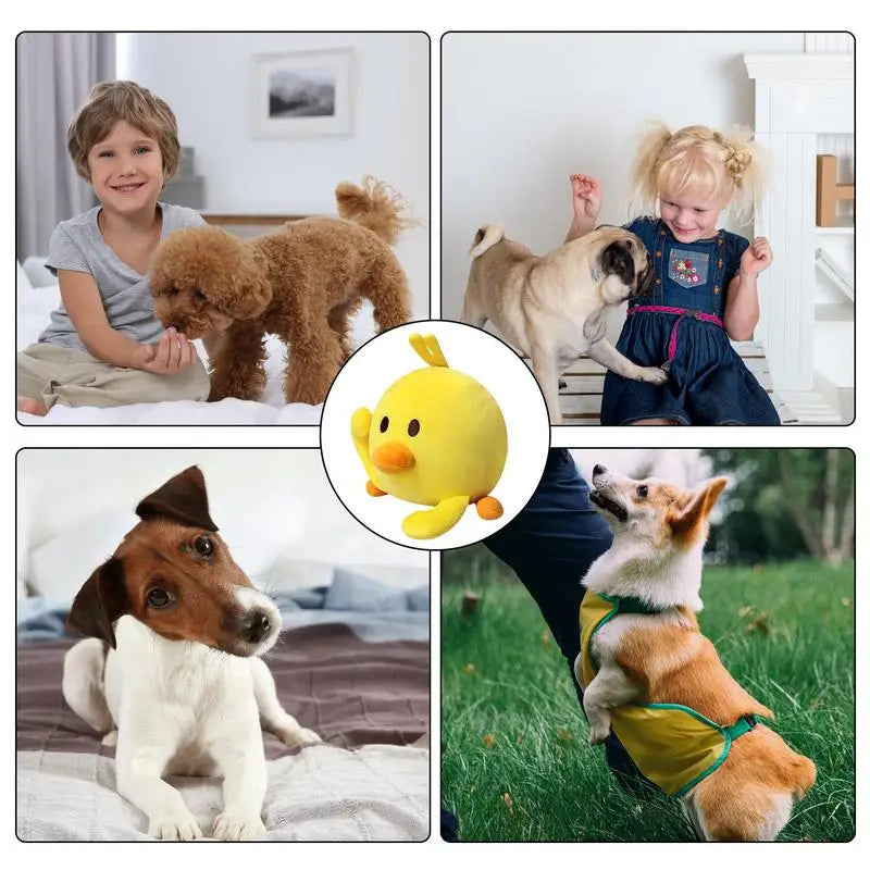 Automatic Smart Teasing Dog Ball Interactive Washable Cartoon Plush Sound Electronic Dog Ball