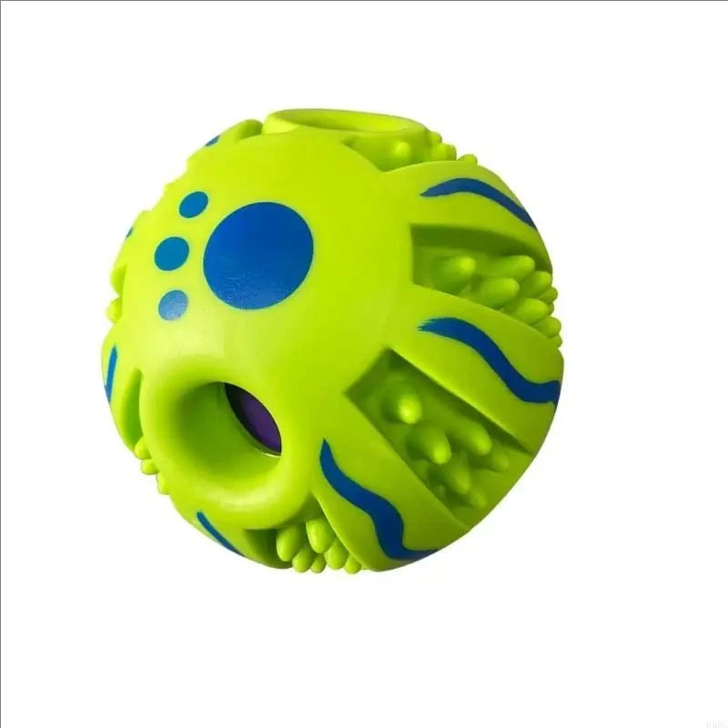 Squeaky Teeth Cleaning Dog Ball Chew Resistant Toy Bouncing For Large Breed Dogs Chew Resistant