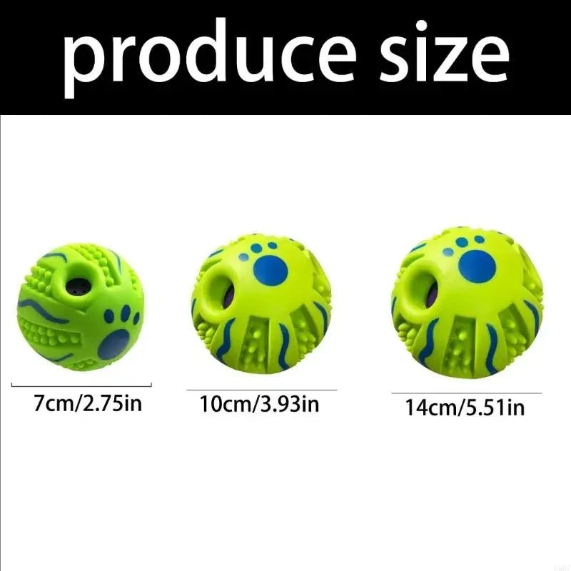 Squeaky Teeth Cleaning Dog Ball Chew Resistant Toy Bouncing For Large Breed Dogs Chew Resistant