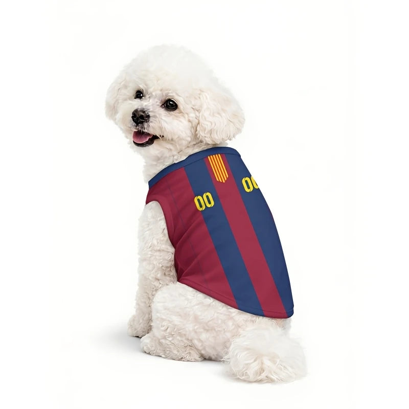 Dog Soccer Jersey Clothes Soft Breathable Polyester Tank Top Vest for Puppy Cats Sport Training Football Team Style T-Shirt