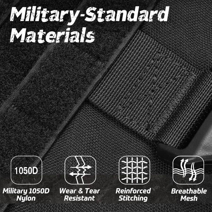 Tactical Dog Harness for Large Heavy Duty Pet Harness with Handle NoPull Service Vest for Large Breed Dogs Adjustable Military