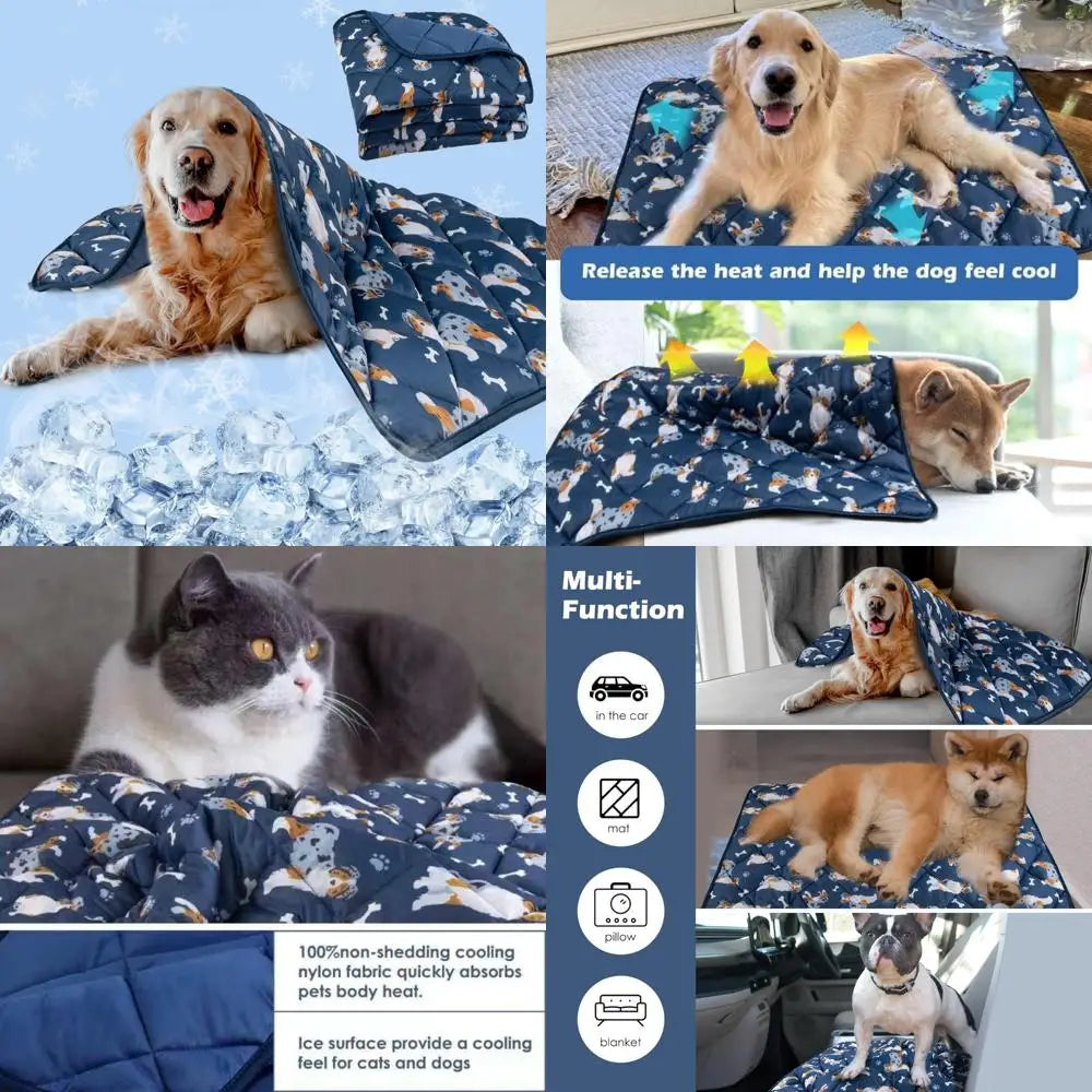 Dog Cooling Mat, Premium Lightweight Pet Cooling Blanket Bed Cover for Dogs, Cat, Puppies
