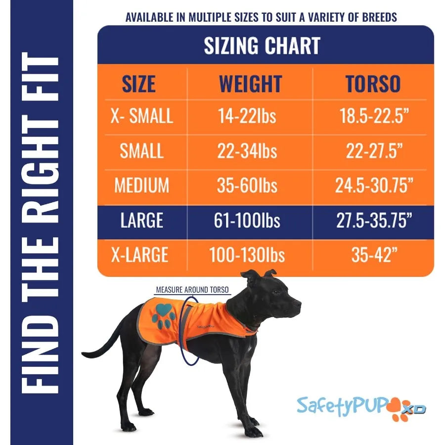 Reflective Dog Vest for Enhanced Safety: HiVisibility Fluorescent Blaze Orange Design Provides Maximum Visibility in Low Light