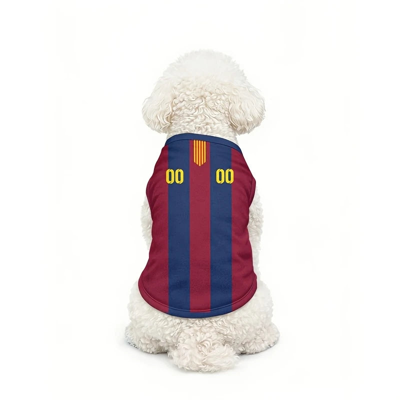 Dog Soccer Jersey Clothes Soft Breathable Polyester Tank Top Vest for Puppy Cats Sport Training Football Team Style T-Shirt