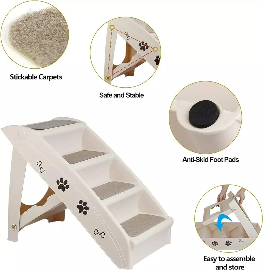 Foldable Dog Ramp Stairs Steps