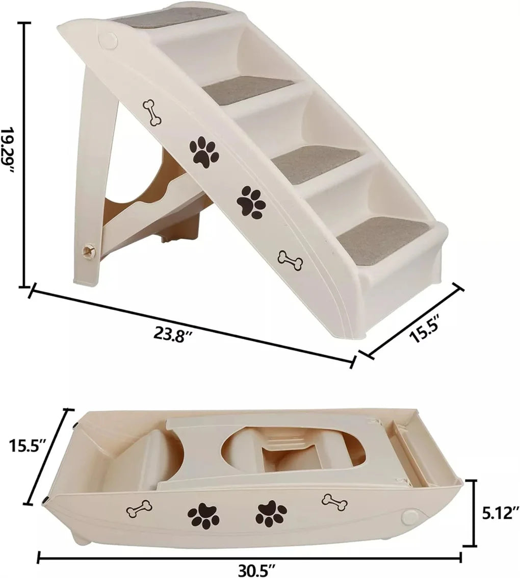 Foldable Dog Ramp Stairs Steps