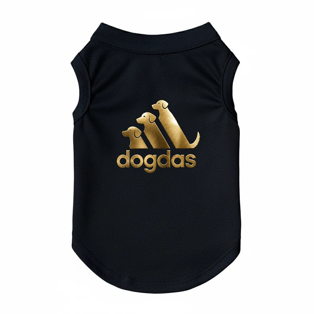 Foil Stamping Dogdas Black & Pink Dog Clothes Spring Summer Small Medium Yorkie Frenchie Pet Puppy Humor Singlet