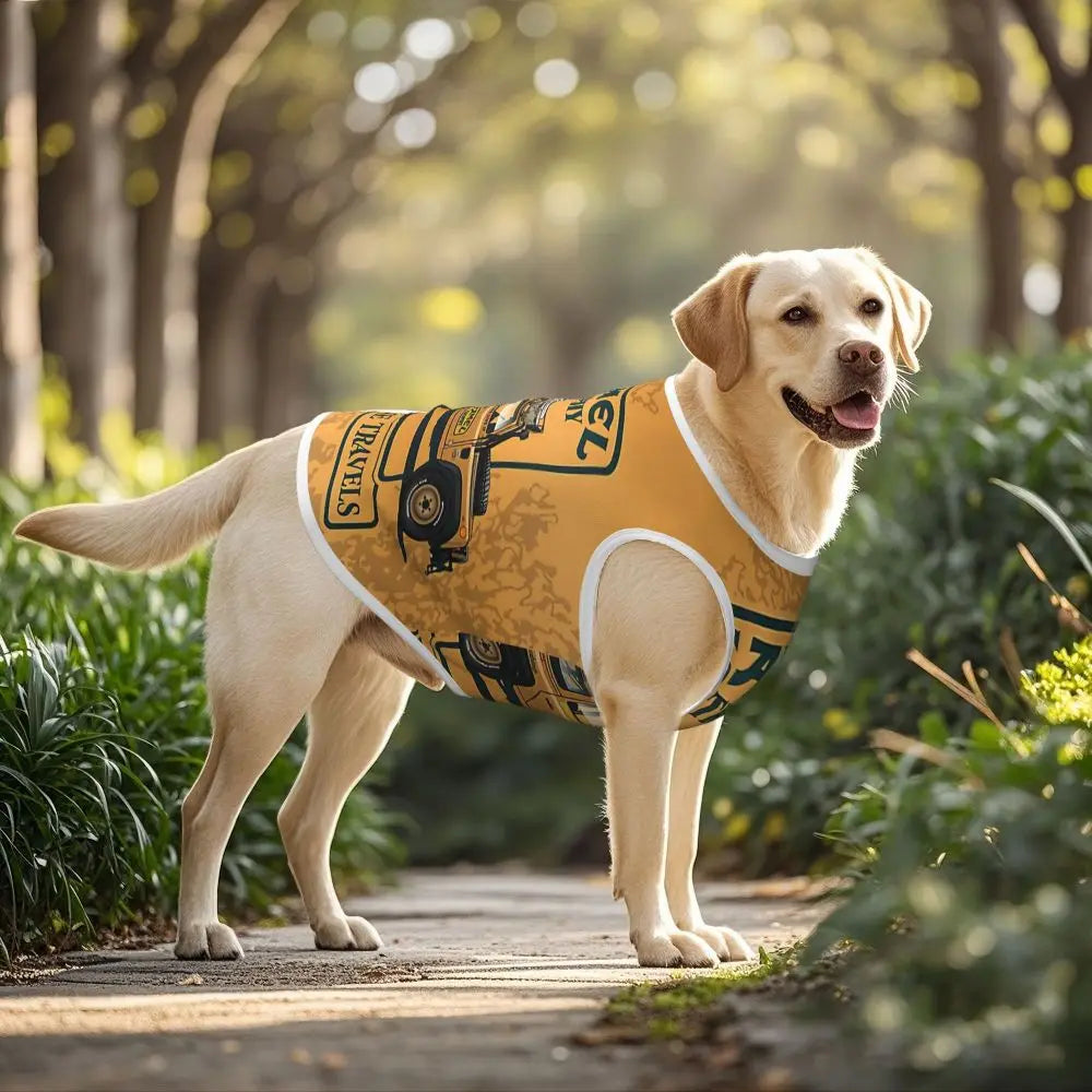 Personalized Camel Trophy Dogs Clothes Breathable Soft Pet Vests Large Dog Jacket Pet Accessories