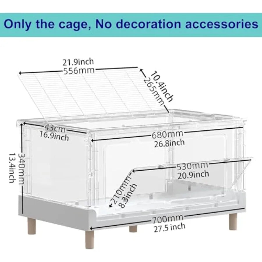 Hamster Cage and Guinea Pig Cages Acrylic Cage for Small Animal Pets