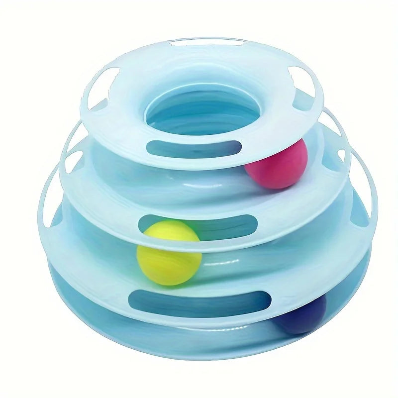 3-Layer Interactive Cat Toy Tower 🐱🎯🌈