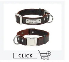 Personalized Dog Collar Dog Leather Padded Pet ID Collar Free Engraved Puppy Collars Reflective For Small Medium Large Dogs