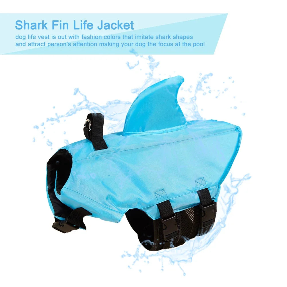 Shark Fin Dog Life Jacket 🦈🐶🦺
