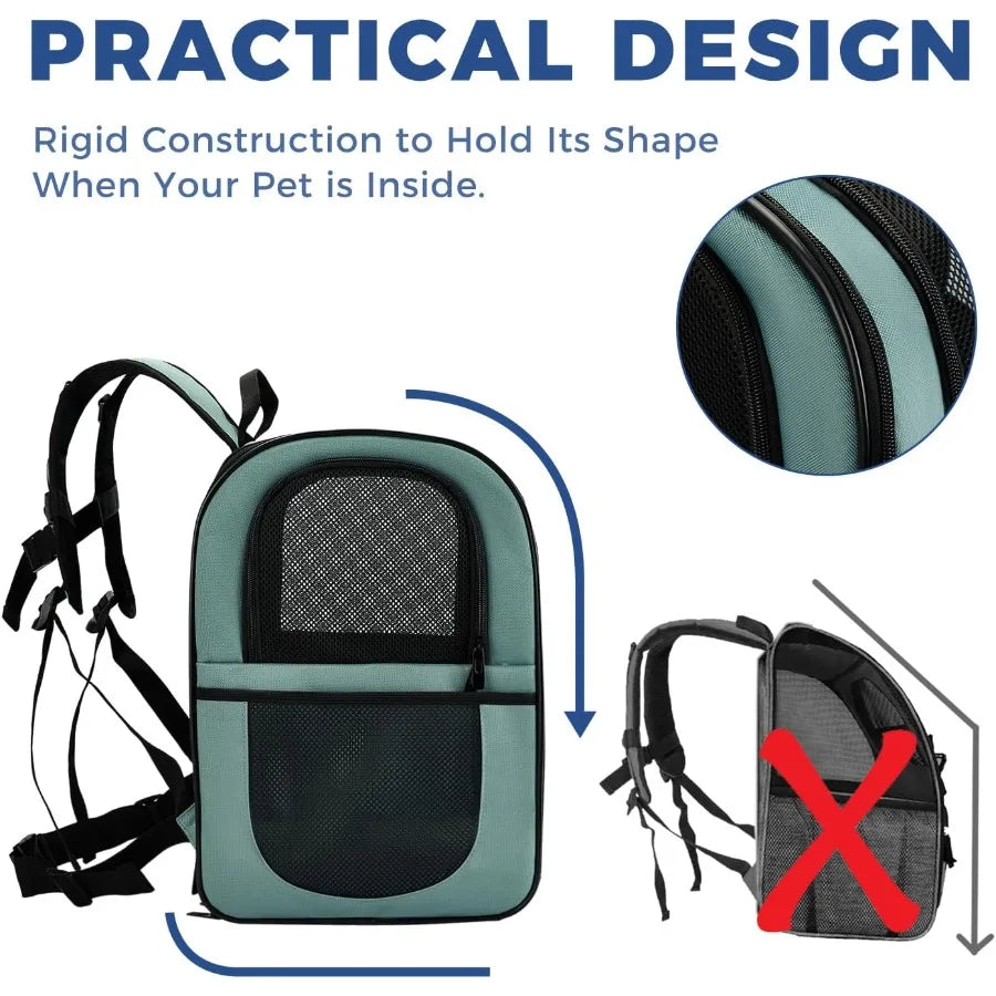 Ventilated and Padded Dog Cat Carrier Backpack