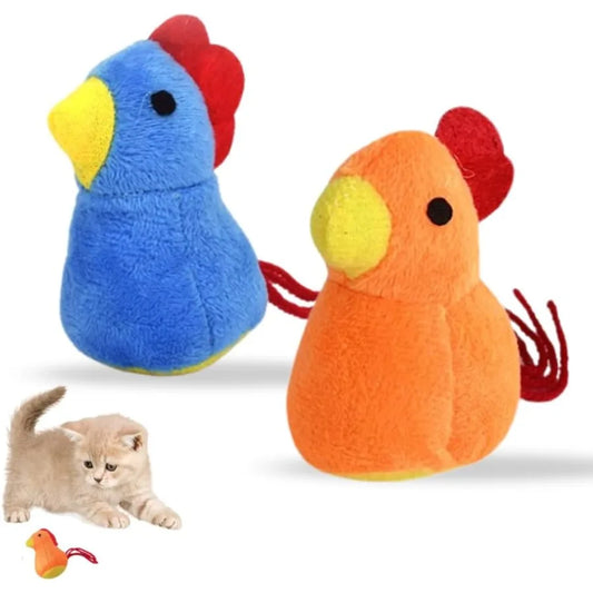 Catnip Cat Toy 2 Pack Chicken Bird Interactive Chew Kicker Toys