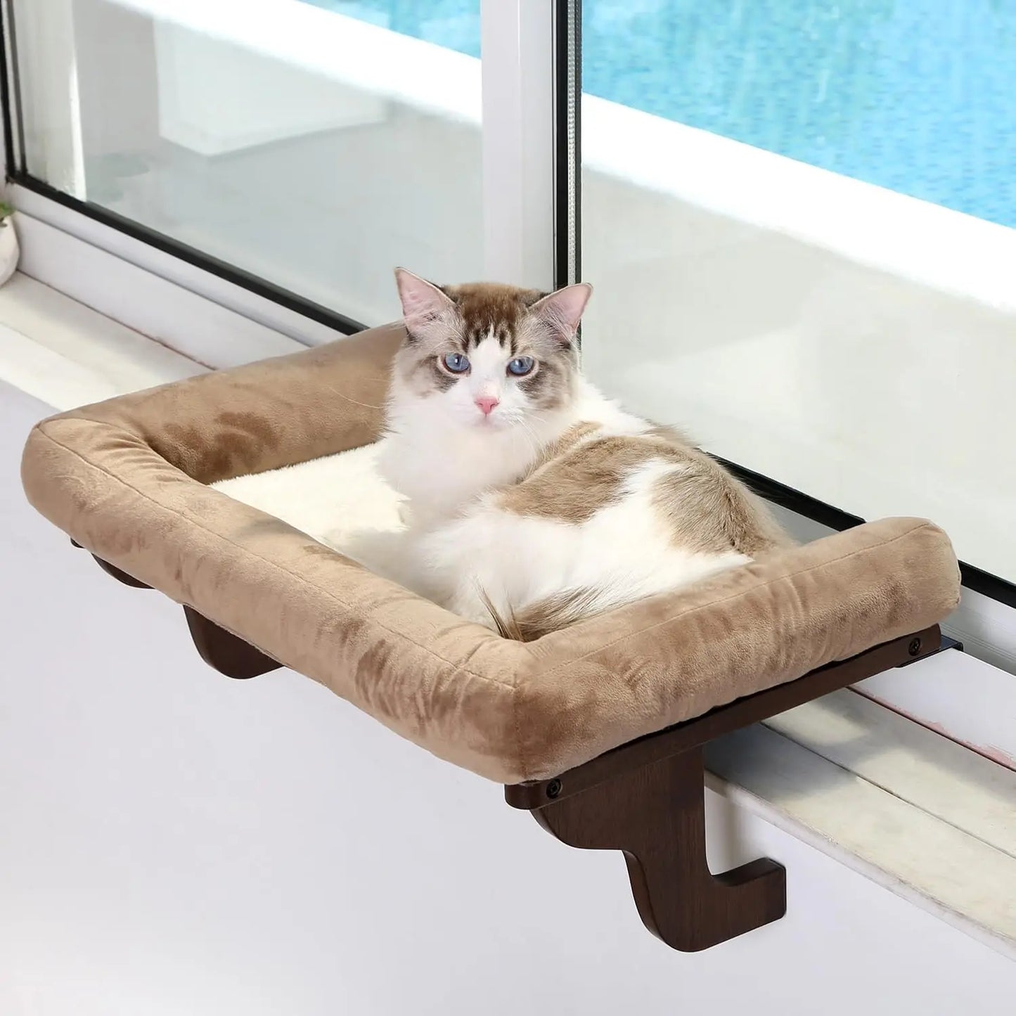 Cat Perch for Window Sill with Bolster - Orthopedic Hammock Design