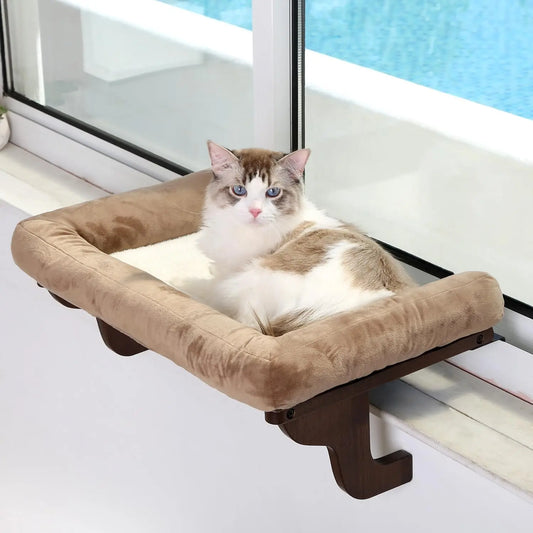 Cat Perch for Window Sill with Bolster - Orthopedic Hammock Design