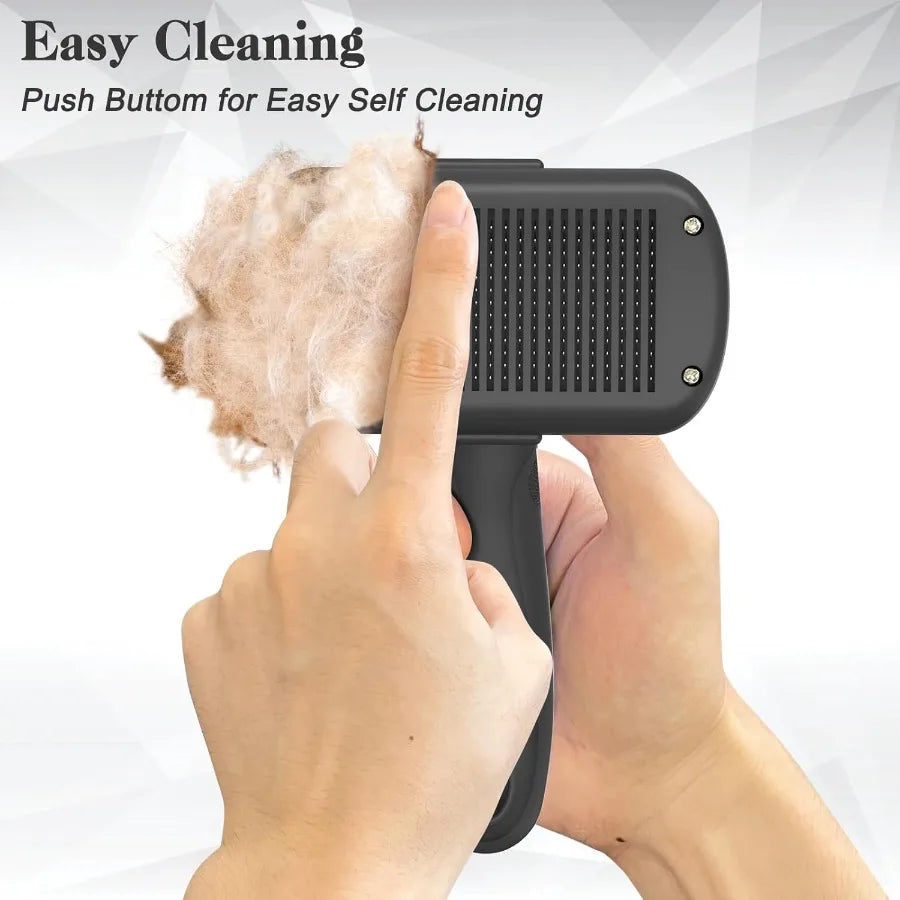 Self Cleaning Shedding Brush for Dogs and Cats Skin Friendly Grooming Tool with Effective Deshedding and Hair Removal Functiona