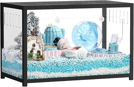 Hamster Cage Metal 2.0 - Small Animal Habitats Large Stackable with Top Access Easy Assemble 31.4L*17.6W*20H Inches Dwarf Syria