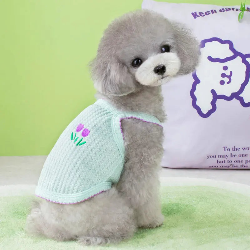 Pet Suspenders Puppy Clothes Thin Cooling Dog Summer Vest Small Dog Shirt Breathable Mesh Cat Clothing Chihuahua Bichon T Shirts