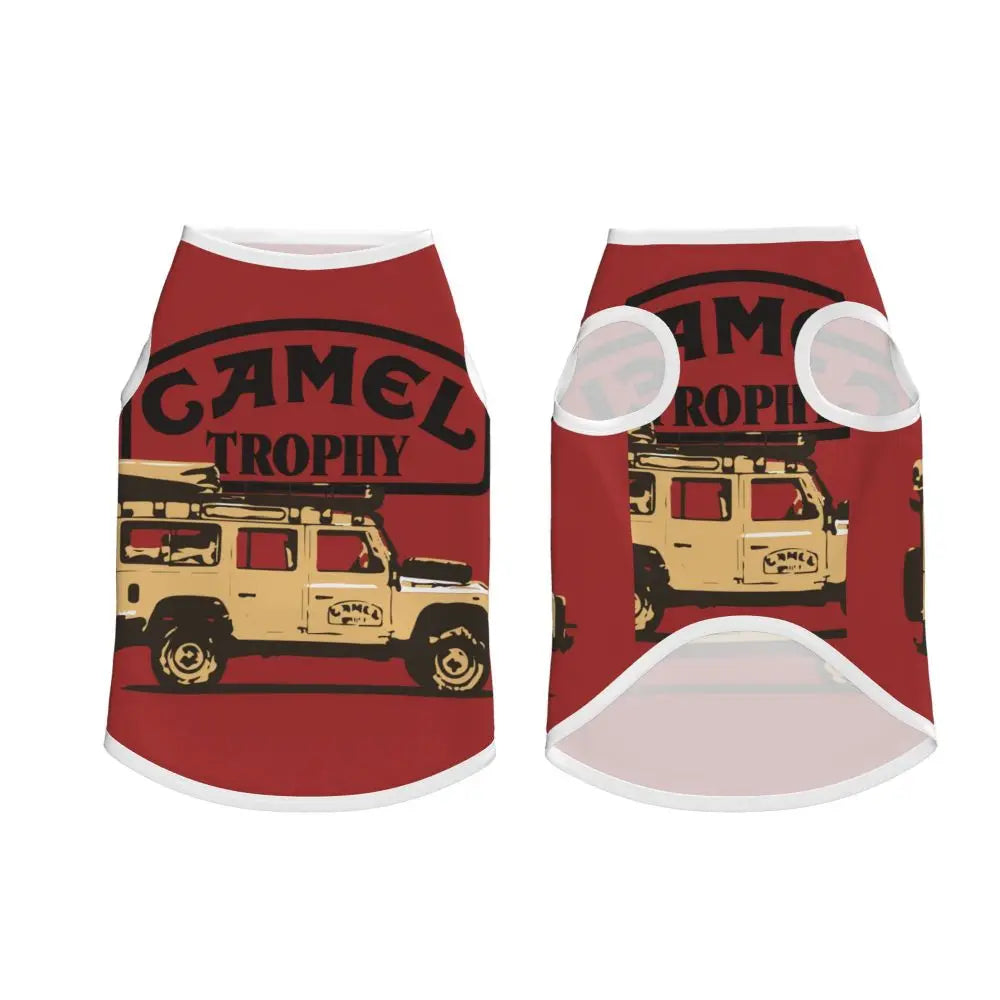Personalized Camel Trophy Dogs Clothes Breathable Soft Pet Vests Large Dog Jacket Pet Accessories