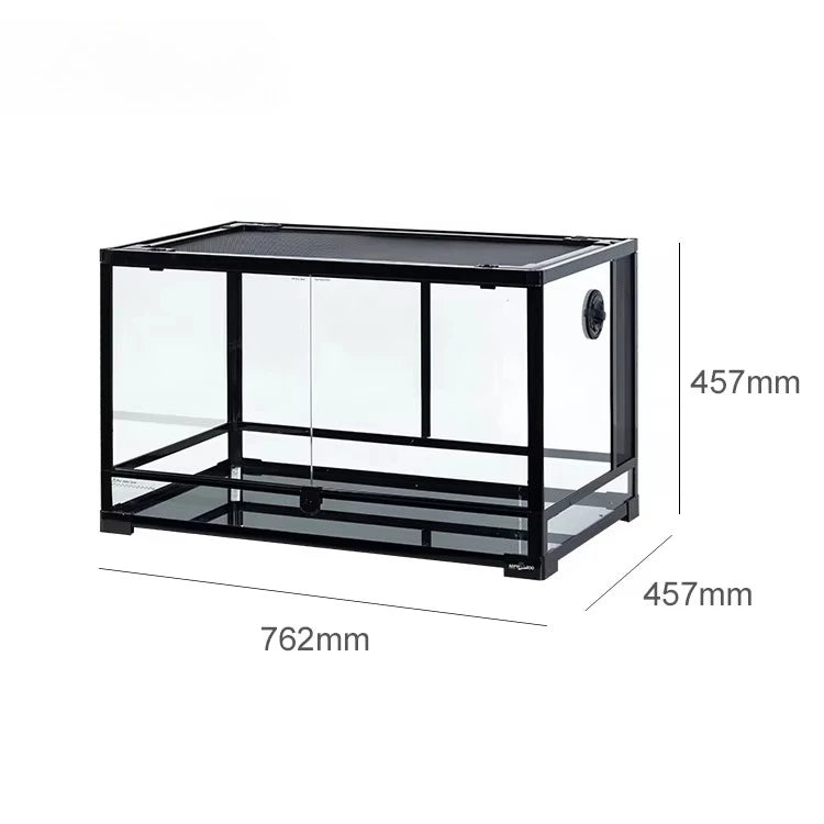 42 Gal 159 L Lizard Tank Enclosure for Bearded Dragon Black Snake Tank Glass Terrariums With Wire Mesh Screen Cover