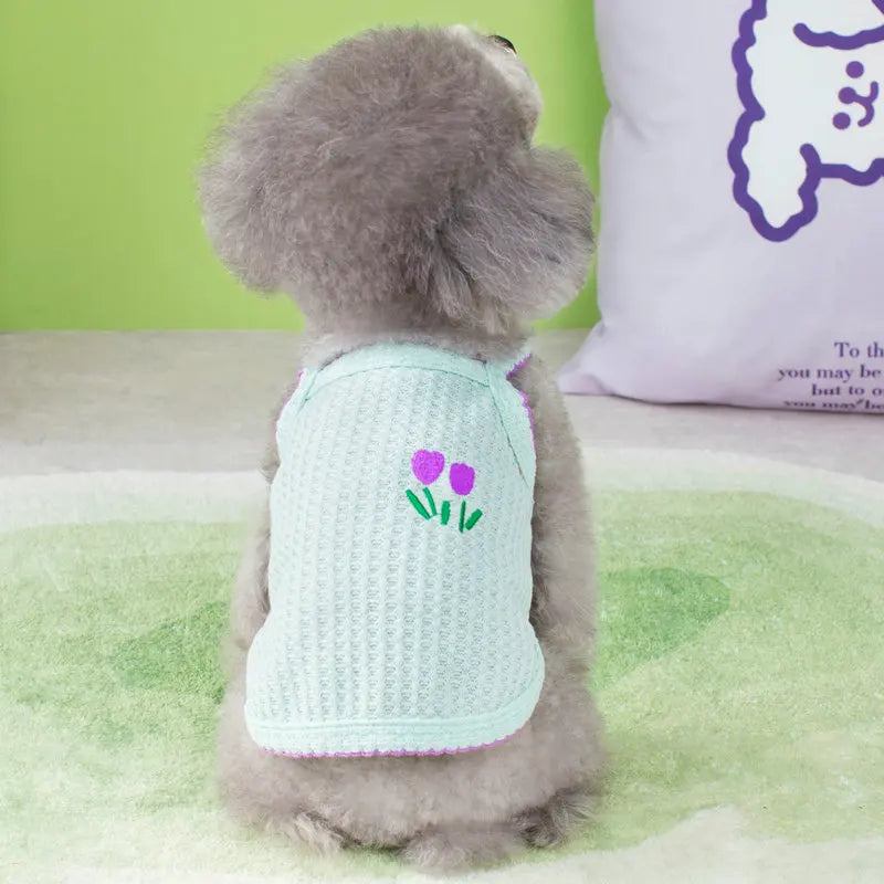 Pet Suspenders Puppy Clothes Thin Cooling Dog Summer Vest Small Dog Shirt Breathable Mesh Cat Clothing Chihuahua Bichon T Shirts