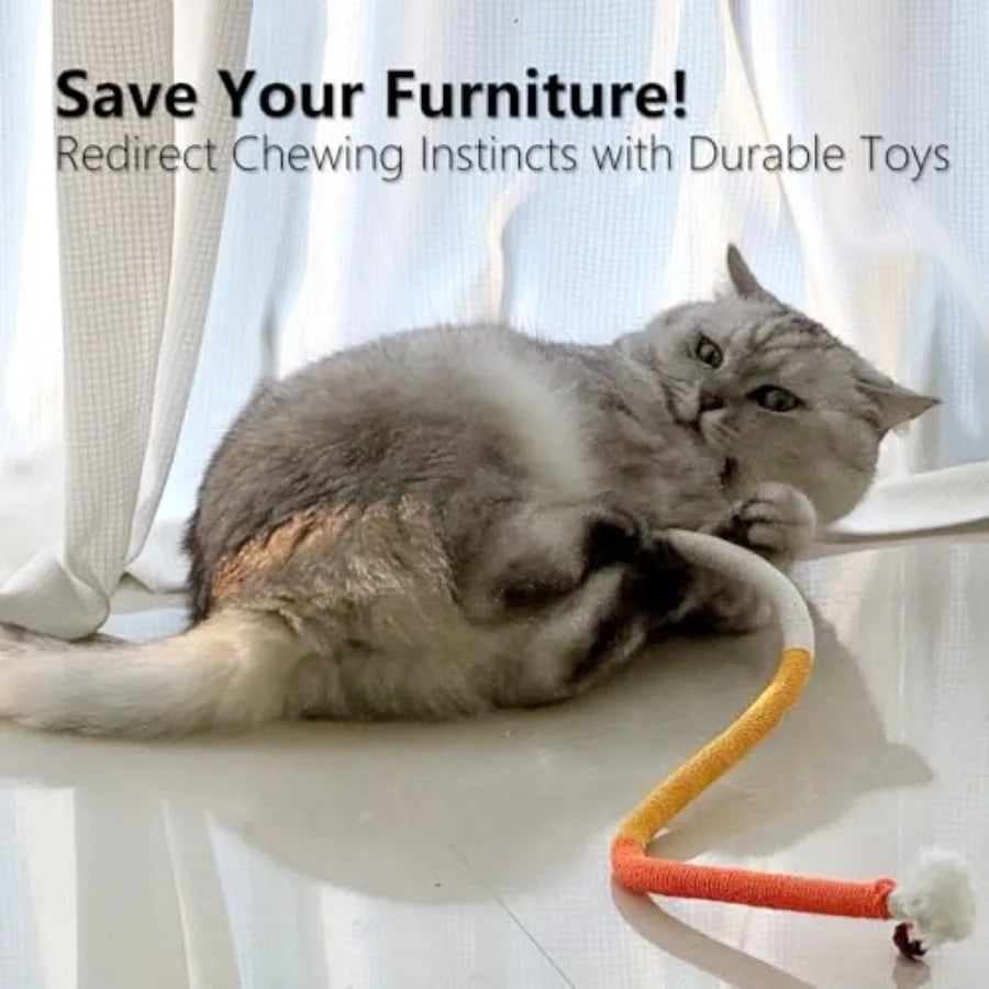 3 PCS Cat Chew Toys Rope Set 27.56 tural Sisal Cotton Rope Cat Toys with Catnip PetFriendly Teething Oral Care Toys for Indoor