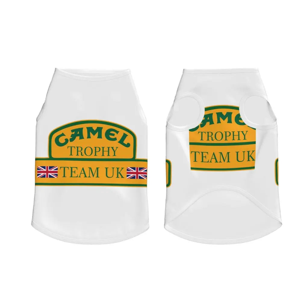 Personalized Camel Trophy Dogs Clothes Breathable Soft Pet Vests Large Dog Jacket Pet Accessories