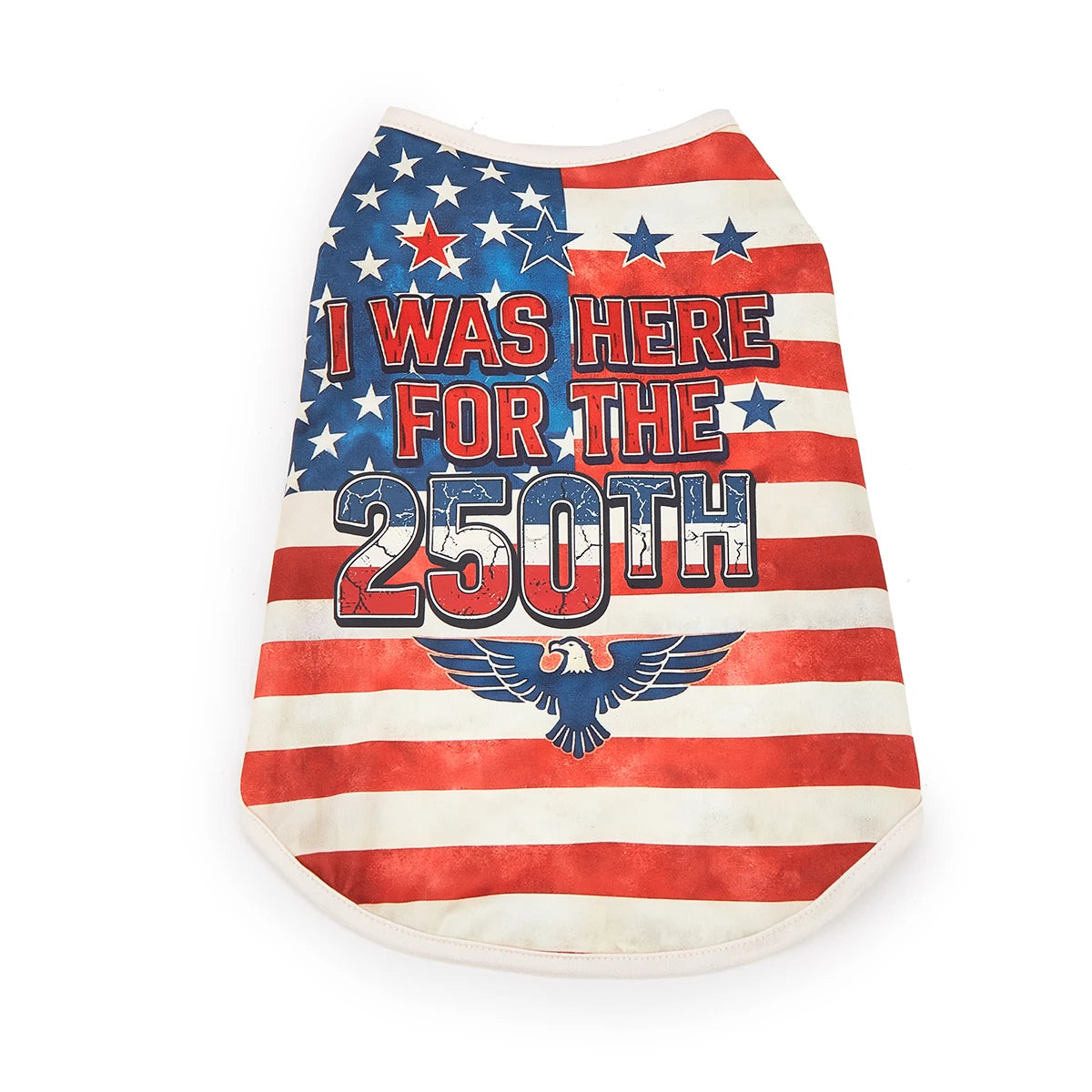 Pet Dog Vest with U.S. 250th Anniversary Star-Spangled Banner Print, July 4th Dog Clothes, Small Medium Large Dogs Cats Apparel