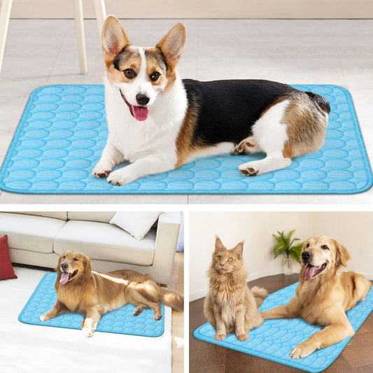 Pet Cooling Mat Cool Pad Cushion Dog Cat Puppy Blanket For Summer Sleeping