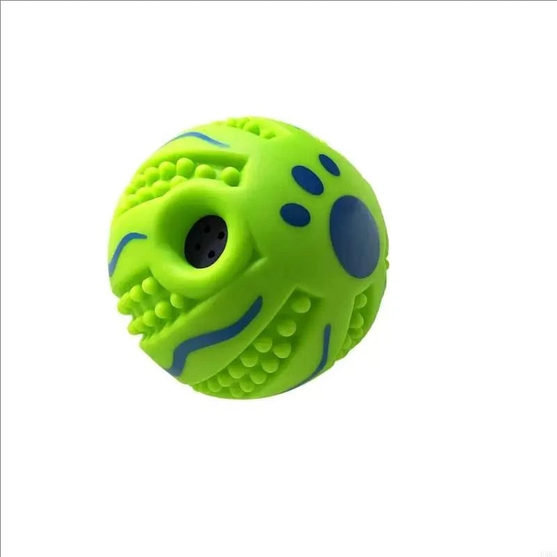 Squeaky Teeth Cleaning Dog Ball Chew Resistant Toy Bouncing For Large Breed Dogs Chew Resistant