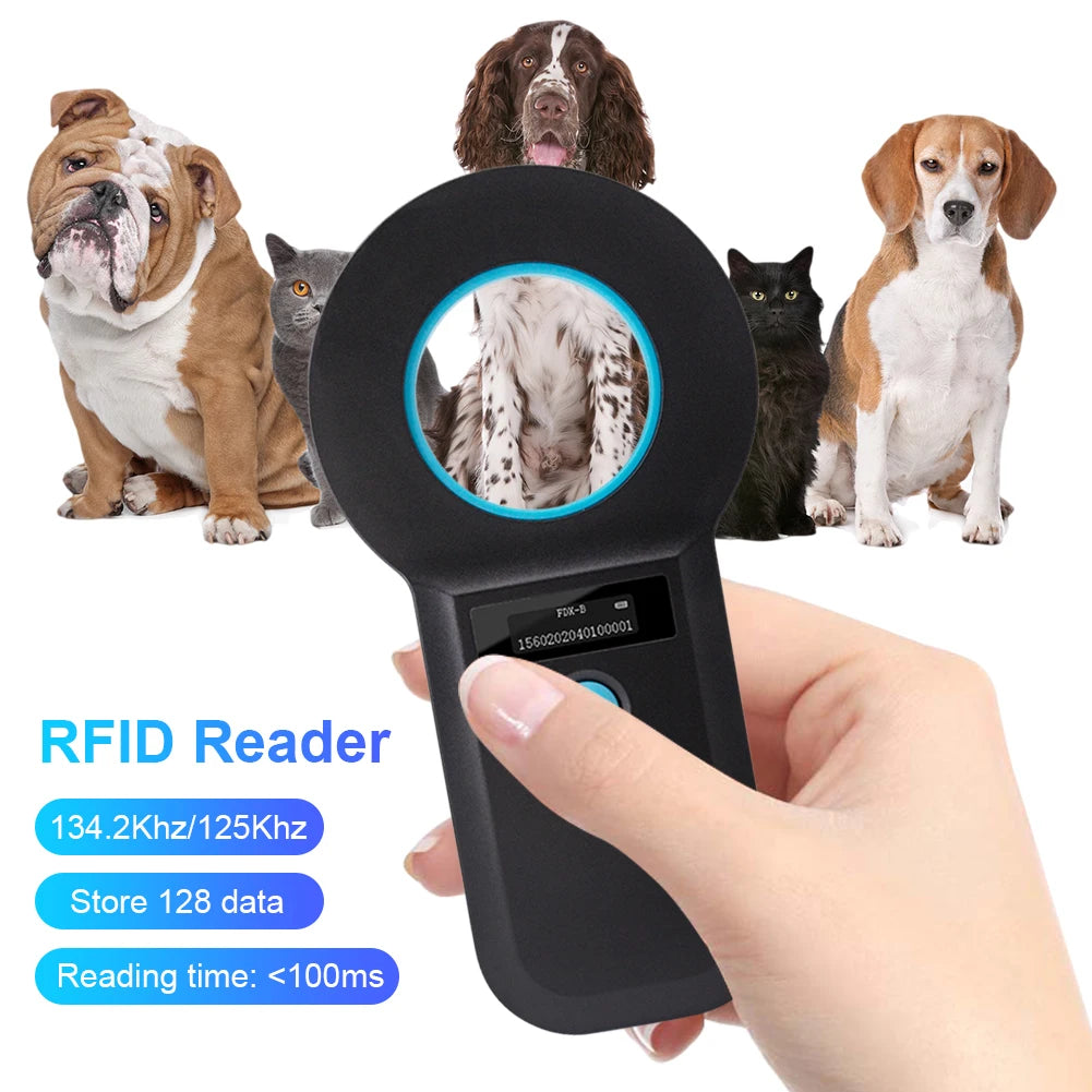 Pet Chip Scanner Rfid Pet Certificate Handheld Card Reader Rfid Farm Animal Ear Tag Acquisition Identification Device