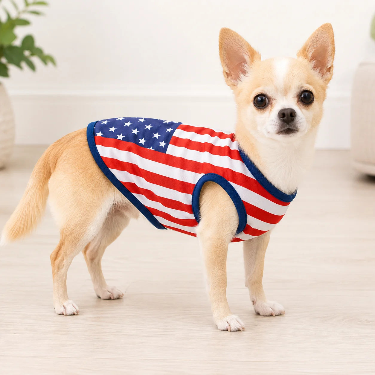 Small Dog Independence Day Shirt Summer Pet Clothes Cat Puppy Vest Chihuahua Yorkie American Flag Costume