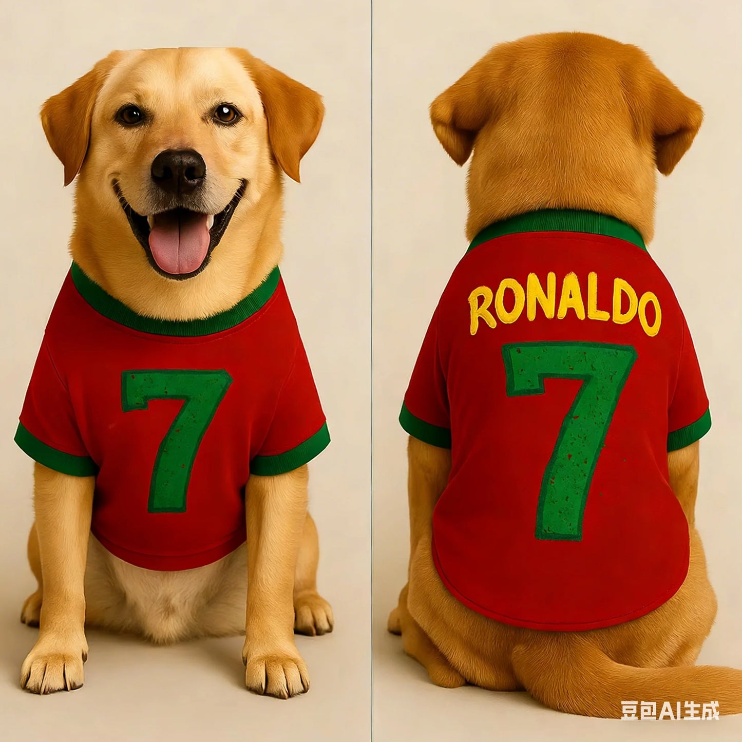 1 Ronaldo 7 Pet Dog T-Shirt Soft Breathable Football Jersey Costume for Dogs Sports Team Fan Style Comfortable Cute Sportswear