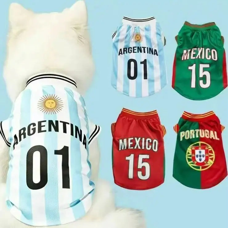 Dog Football Uniform Large Dog Jersey Basketball Clothing Puppy T-Shirts Summer Pet Cat ShirtsMesh Breathable Dog Sport Clothes