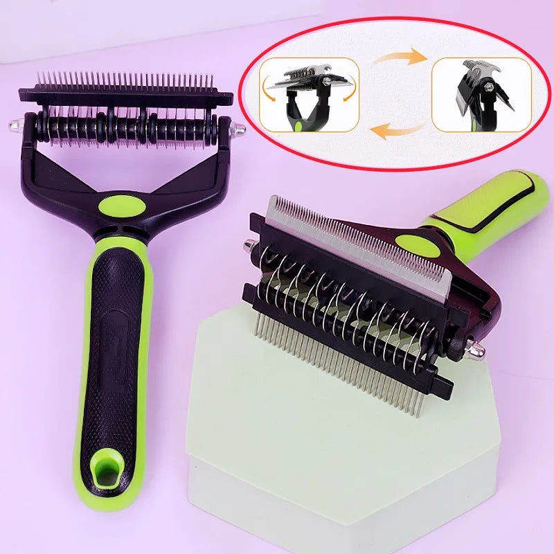 Dog Brush Knife Dog Comb Pet Hair Remover Foldable Combs for Dog Hair Knot Clean Pet Grooming Massage Cat Brush Pets Accessories
