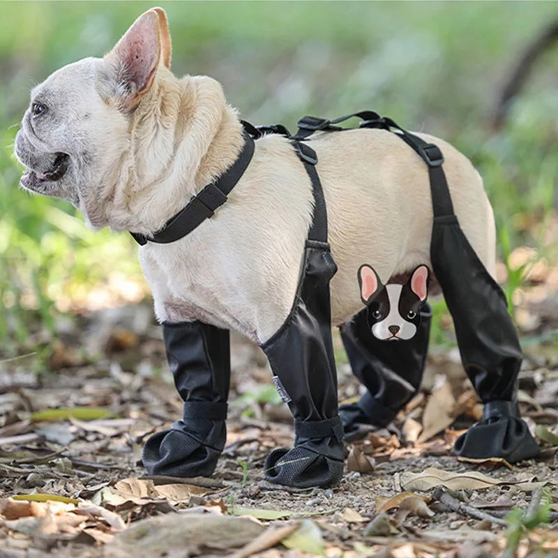 Dog Shoes Waterproof Adjustable Dog Boots Rain Day