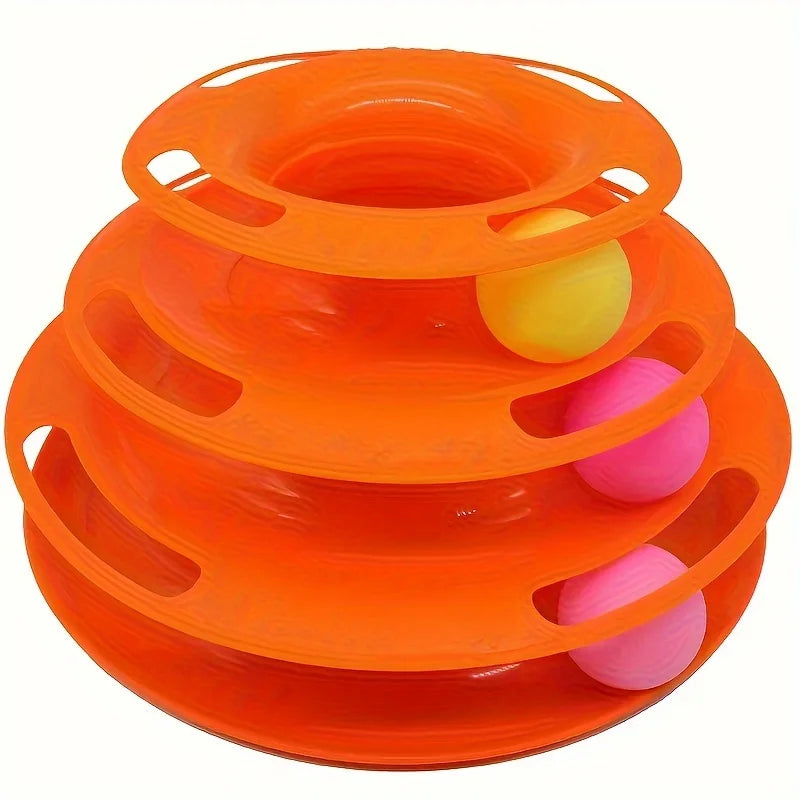 3-Layer Interactive Cat Toy Tower 🐱🎯🌈
