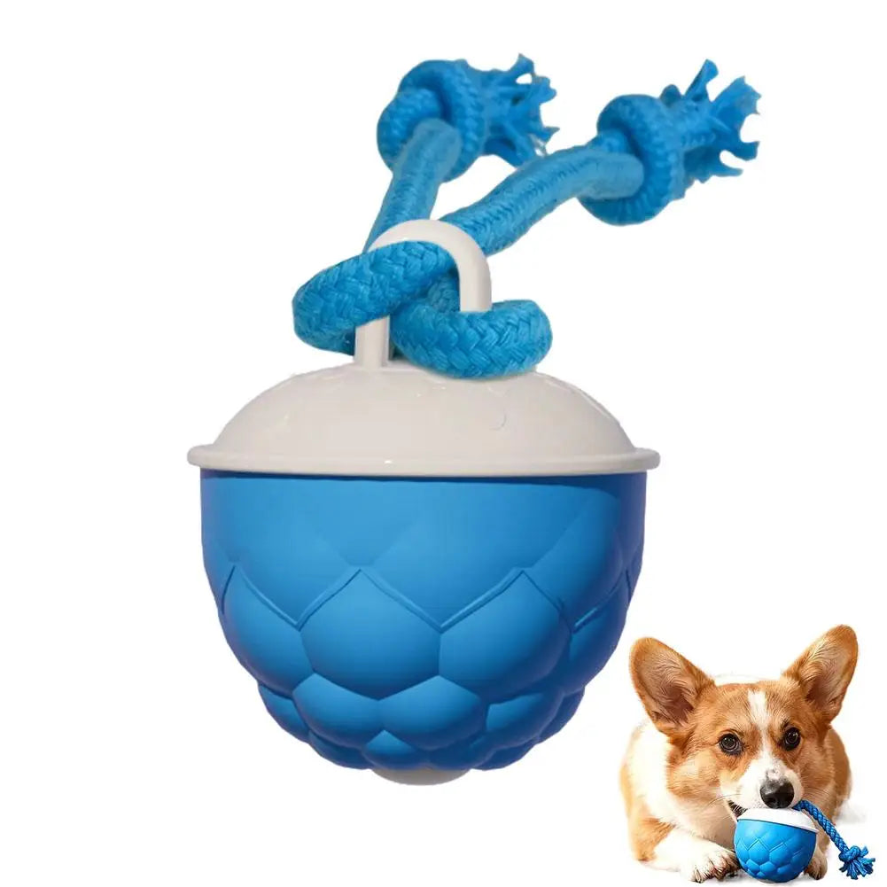 Interactive Dog Toys Smart Rolling Ball With Rope Motion Activated Automatic Moving Squeaky Dog Training Puppy Chew Toy Balls