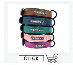 Personalized Dog Collar Dog Leather Padded Pet ID Collar Free Engraved Puppy Collars Reflective For Small Medium Large Dogs